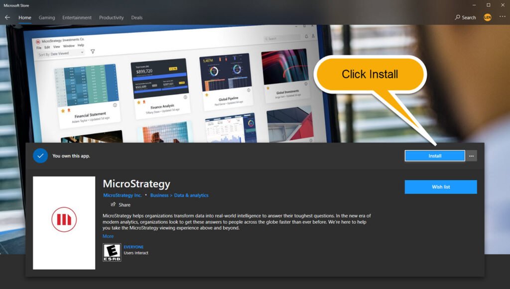 MicroStrategy App