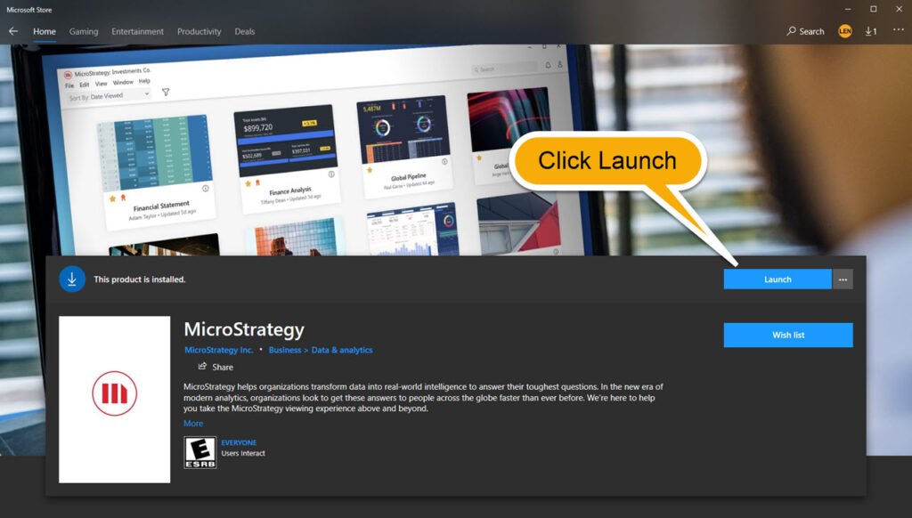 MicroStrategy App
